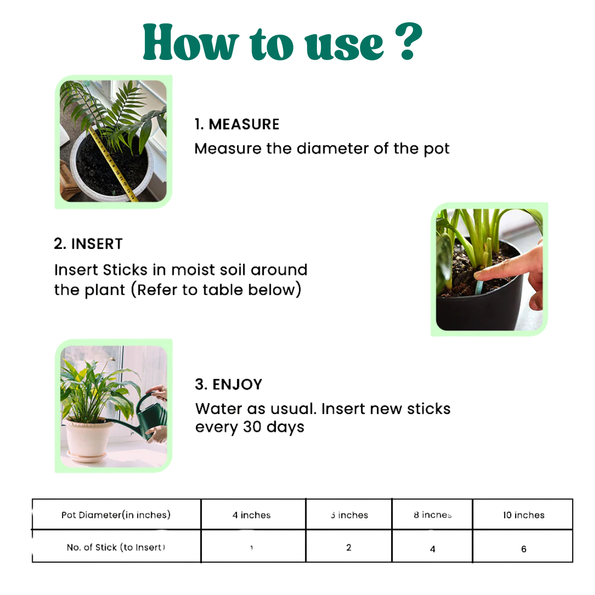 Plant Grow Fertilizer Sticks For Plants - 25 Stick